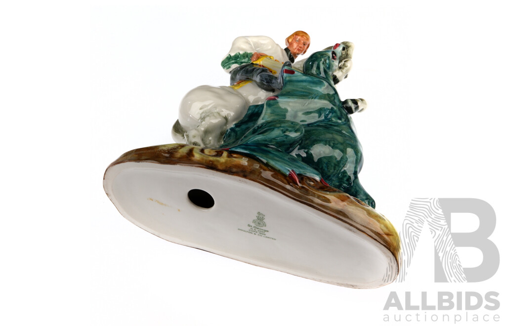 Vintage English Royal Doulton Porcelain Figure, St George HN2051