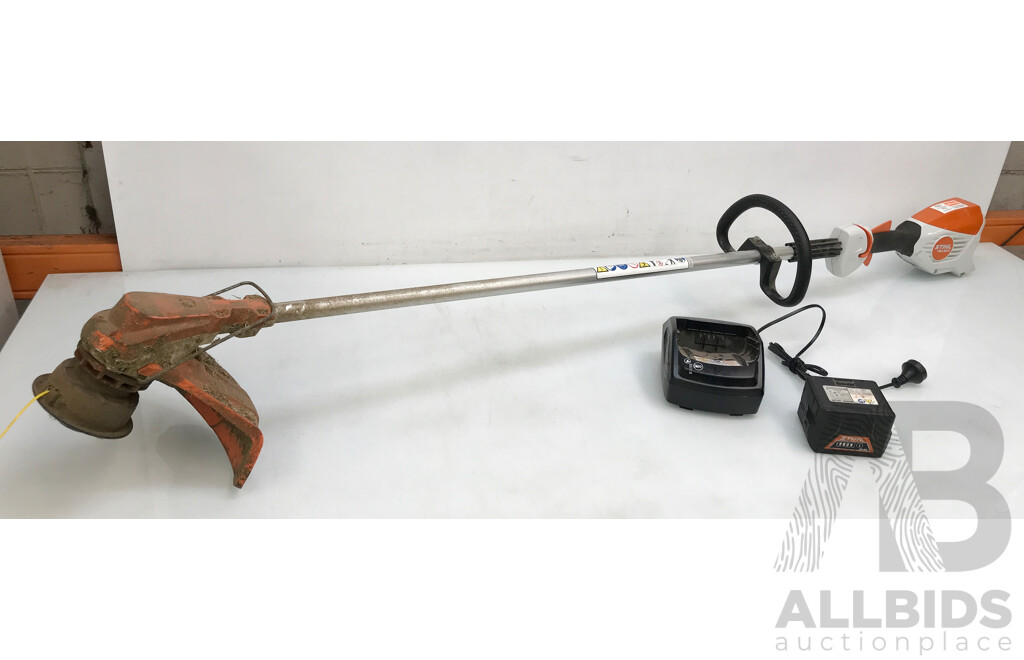 STIHL (FSA-50) Battery-Operated Grass Trimmer with Professional Helmet Kit and Charger