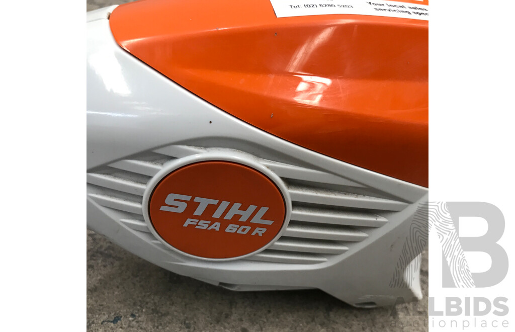 STIHL (FSA-50) Battery-Operated Grass Trimmer with Professional Helmet Kit and Charger