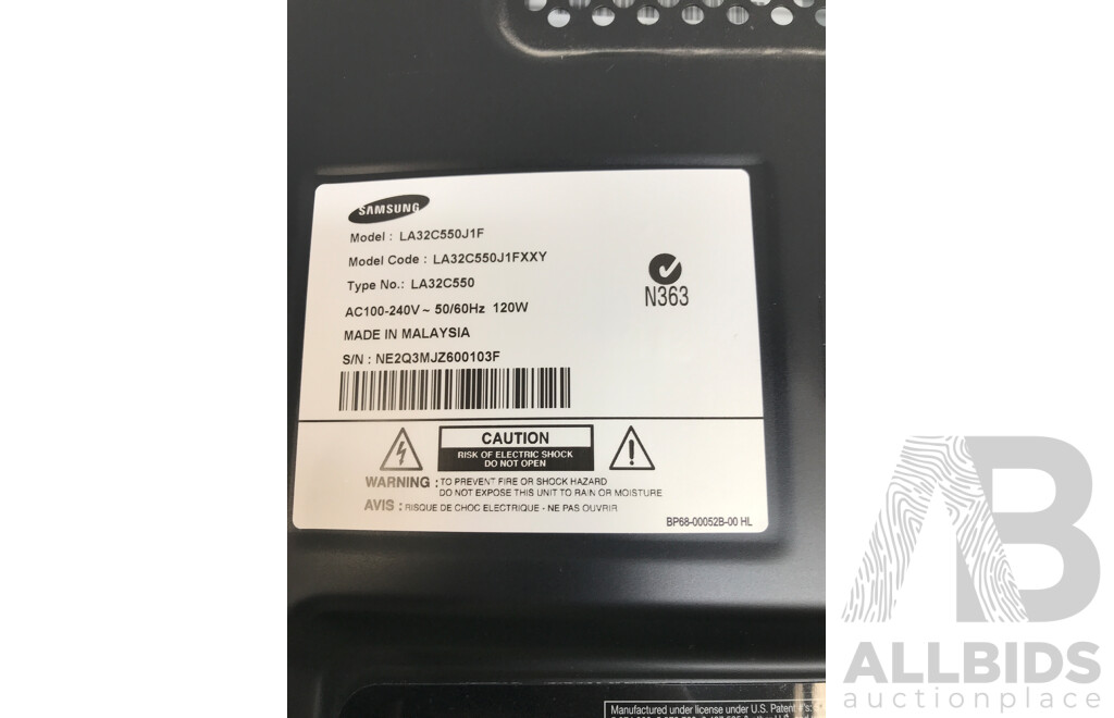 Samung (LA32C550J1F) 32 Inch HD LCD Television