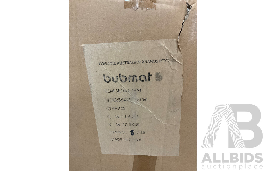 BUBMAT Organically Grown Baby Mat - Size S - Lot of 6