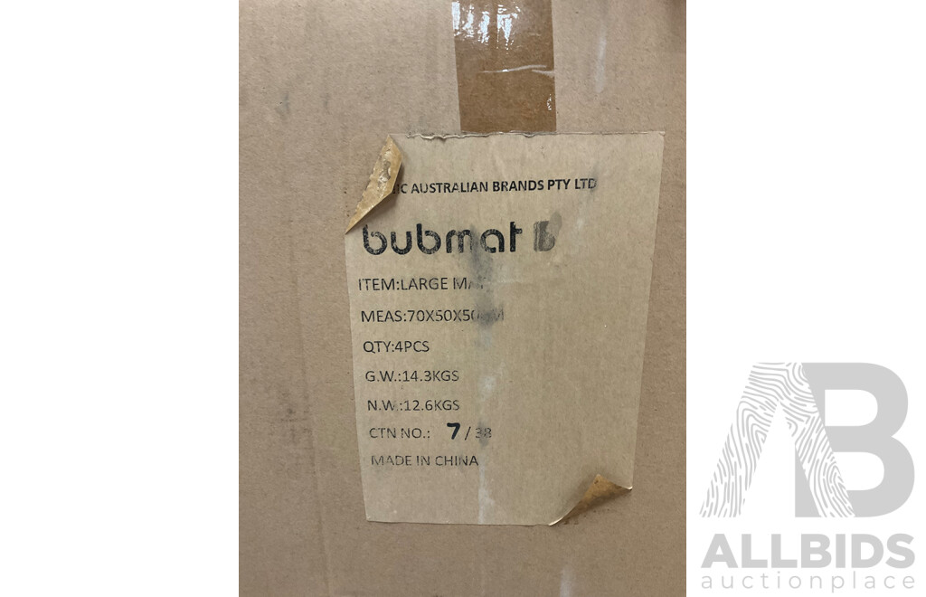 BUBMAT Organically Grown Baby Play Mat - Size L - Lot of 4