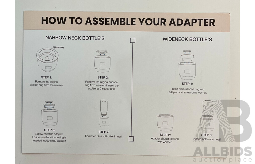 SUCKLE Food Warmer, Portable Bottle Warmer, Portable Bottle Warmer with Bottle, Bottle Adaptors and Spare Lids for Food Warmer - Lot of 10
