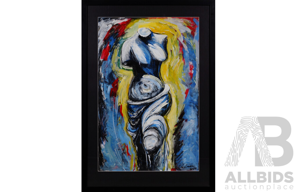 Suzanne Holman, (20th Century, Australian, 1956-2013), Venus, (2000), Mixed Media Acrylic, 114 x 83 cm (frame)