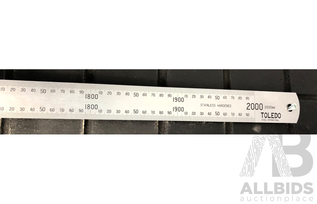 Toledo 2000mm Steel Rule(Metric Only)
