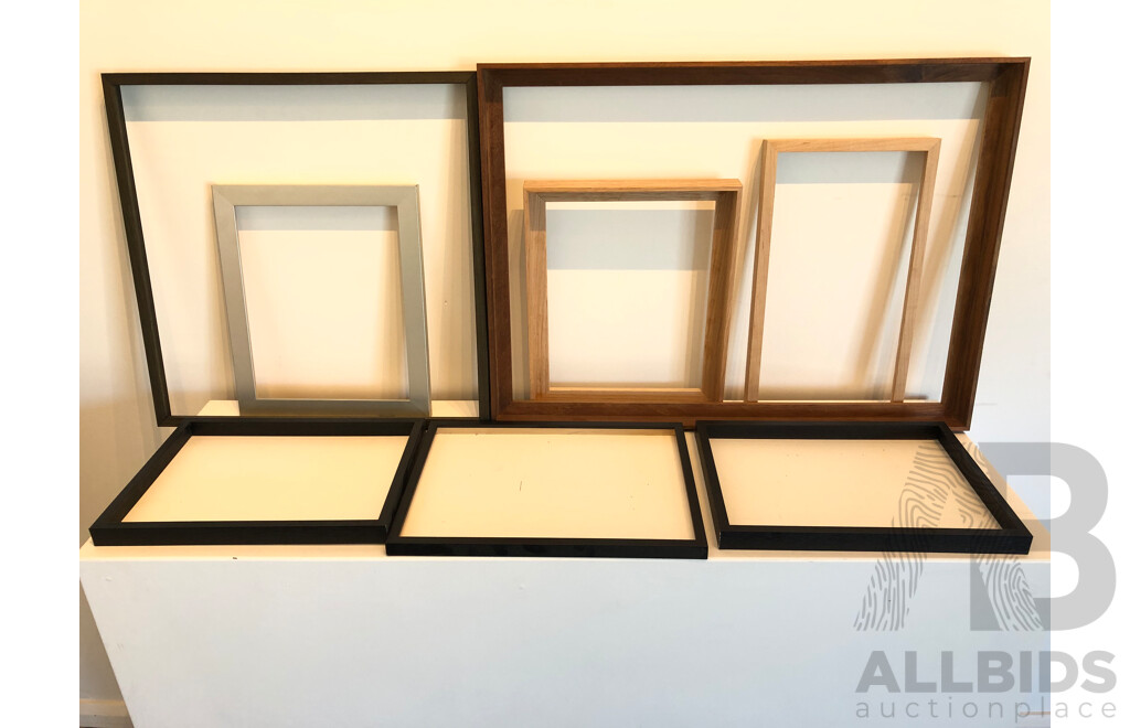 Custom Made Timber Frames  - Lot of Eight - New