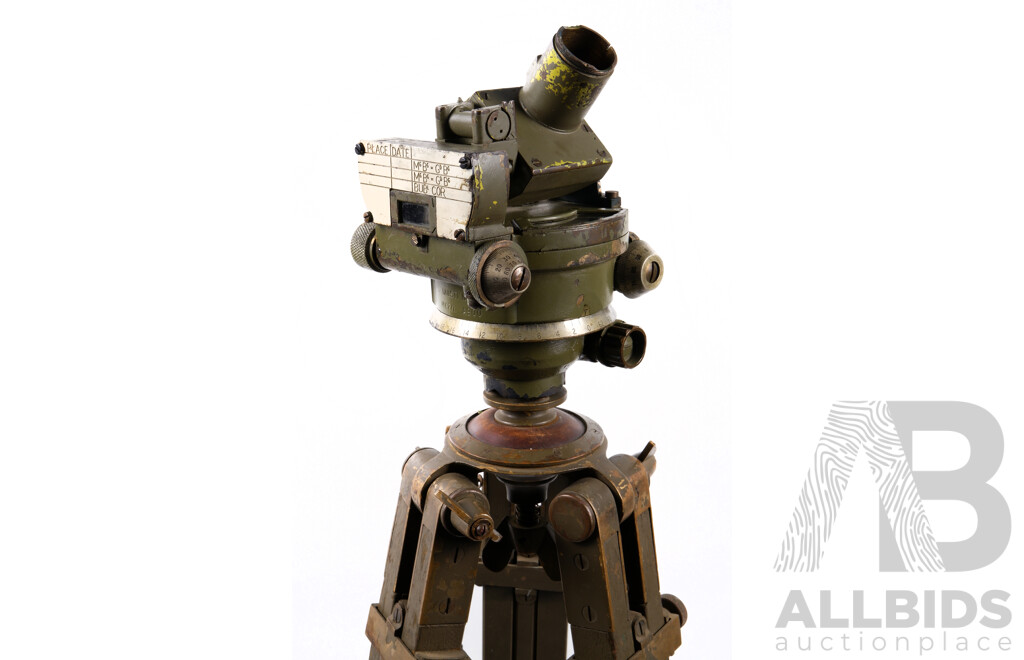 1942 Australian Army Aiming Circle 7B MK2/L with Original Case and Tripod Stand 17A MK2 Wibroc MFG Co Sydney