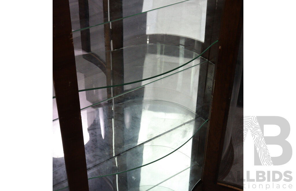Art Deco Serpentine Front Display Cabinet