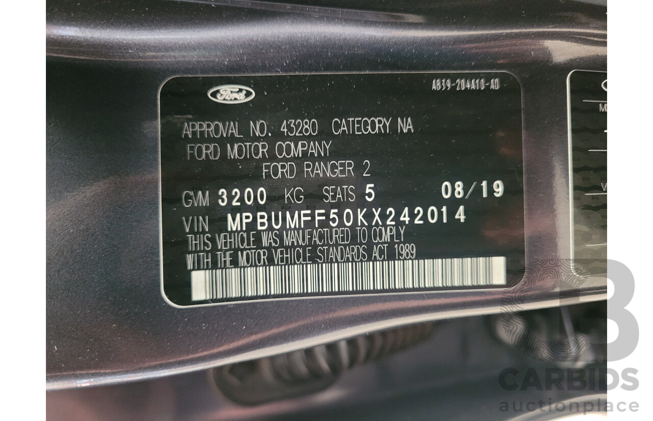 8/2019 Ford Ranger Wildtrak 3.2 (4x4) PX MKIII MY19.75 4d Dual Cab P/Up Meteor Grey V8 5.0L - Modified & NSW Engineered