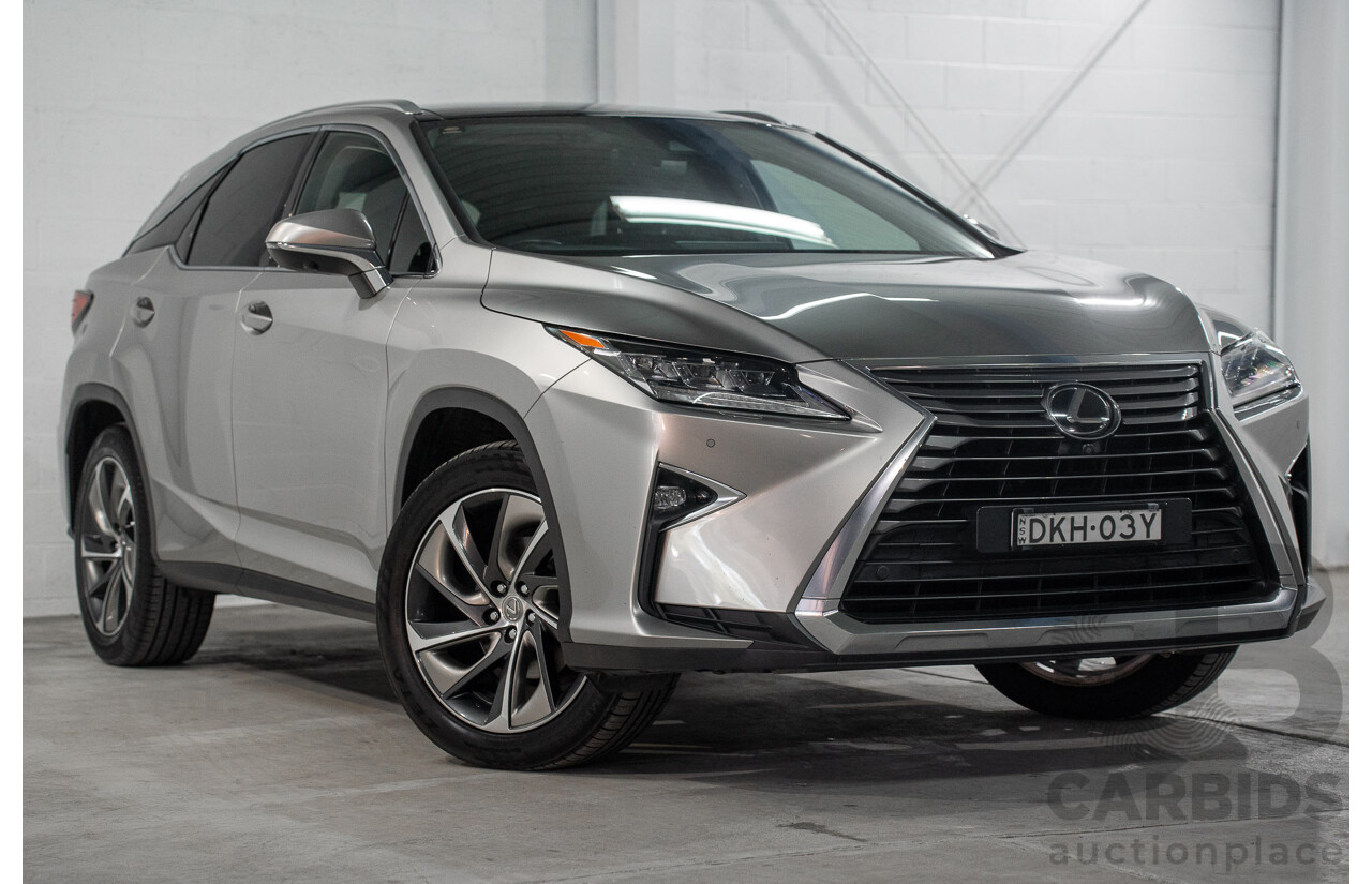 11/2016 Lexus Rx350 Sports Luxury (AWD) GGL25R MY17 4d Wagon Sonic Titanium Metallic V6 3.5L