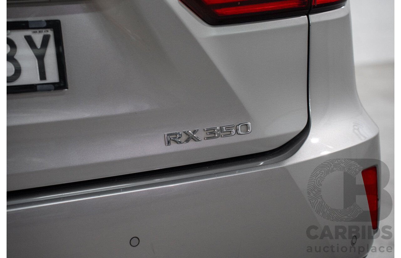 11/2016 Lexus Rx350 Sports Luxury (AWD) GGL25R MY17 4d Wagon Sonic Titanium Metallic V6 3.5L