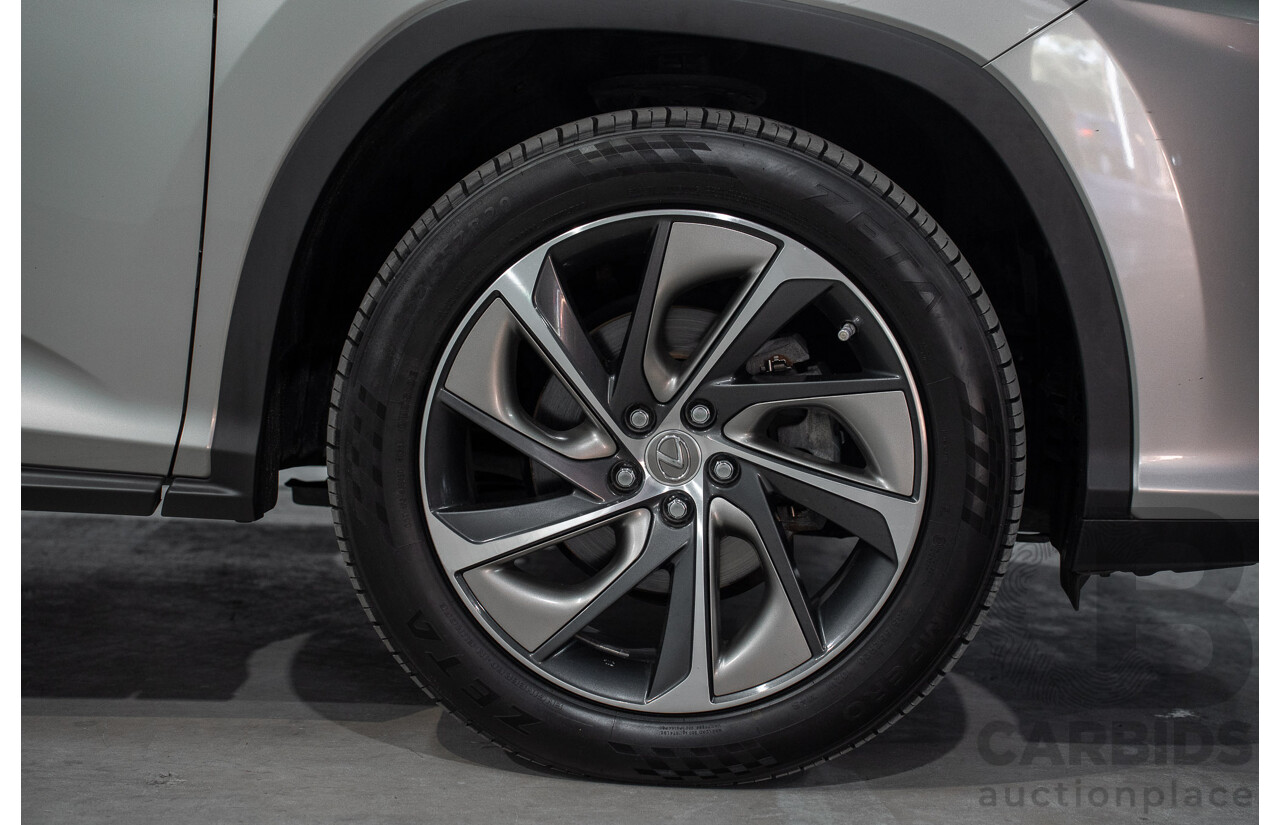 11/2016 Lexus Rx350 Sports Luxury (AWD) GGL25R MY17 4d Wagon Sonic Titanium Metallic V6 3.5L