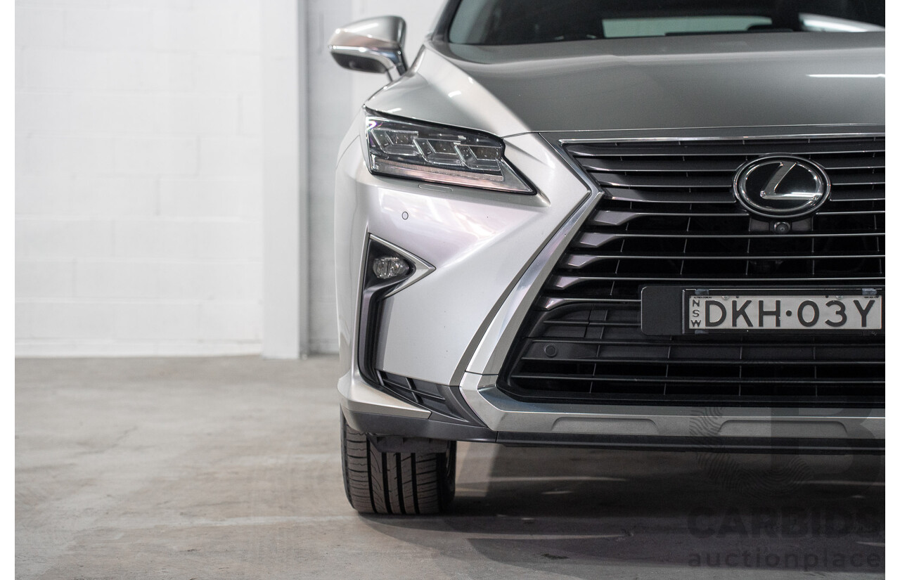 11/2016 Lexus Rx350 Sports Luxury (AWD) GGL25R MY17 4d Wagon Sonic Titanium Metallic V6 3.5L