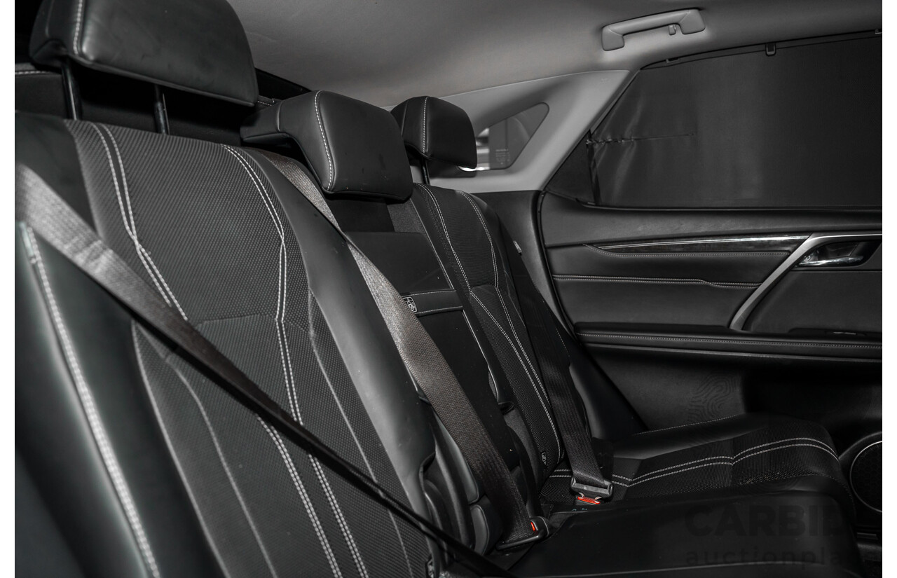 11/2016 Lexus Rx350 Sports Luxury (AWD) GGL25R MY17 4d Wagon Sonic Titanium Metallic V6 3.5L