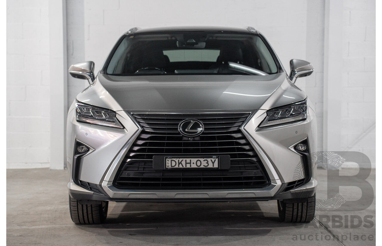 11/2016 Lexus Rx350 Sports Luxury (AWD) GGL25R MY17 4d Wagon Sonic Titanium Metallic V6 3.5L