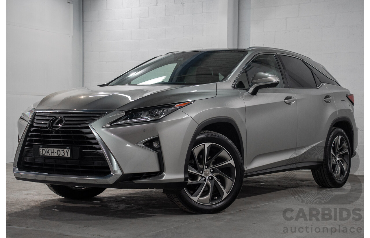 11/2016 Lexus Rx350 Sports Luxury (AWD) GGL25R MY17 4d Wagon Sonic Titanium Metallic V6 3.5L