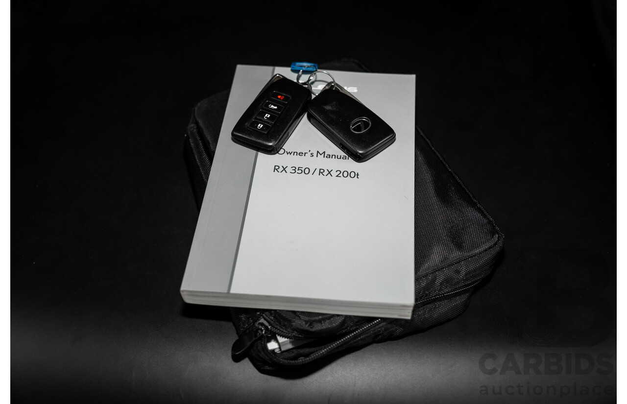 11/2016 Lexus Rx350 Sports Luxury (AWD) GGL25R MY17 4d Wagon Sonic Titanium Metallic V6 3.5L