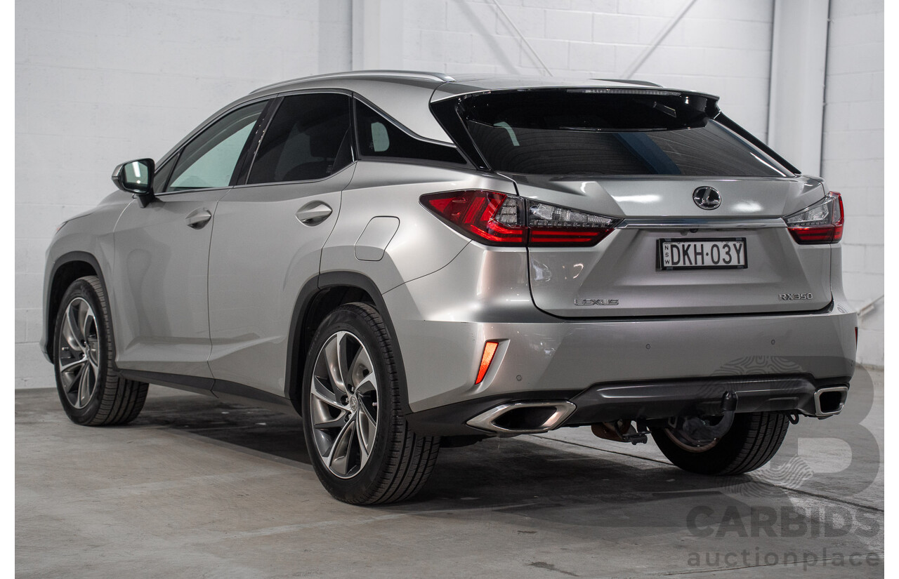 11/2016 Lexus Rx350 Sports Luxury (AWD) GGL25R MY17 4d Wagon Sonic Titanium Metallic V6 3.5L