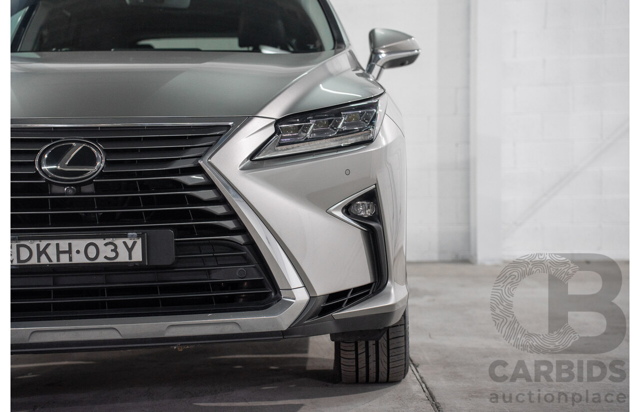 11/2016 Lexus Rx350 Sports Luxury (AWD) GGL25R MY17 4d Wagon Sonic Titanium Metallic V6 3.5L