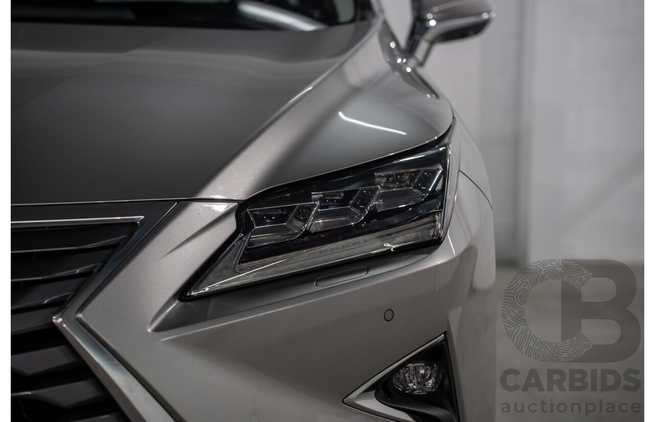 11/2016 Lexus Rx350 Sports Luxury (AWD) GGL25R MY17 4d Wagon Sonic Titanium Metallic V6 3.5L