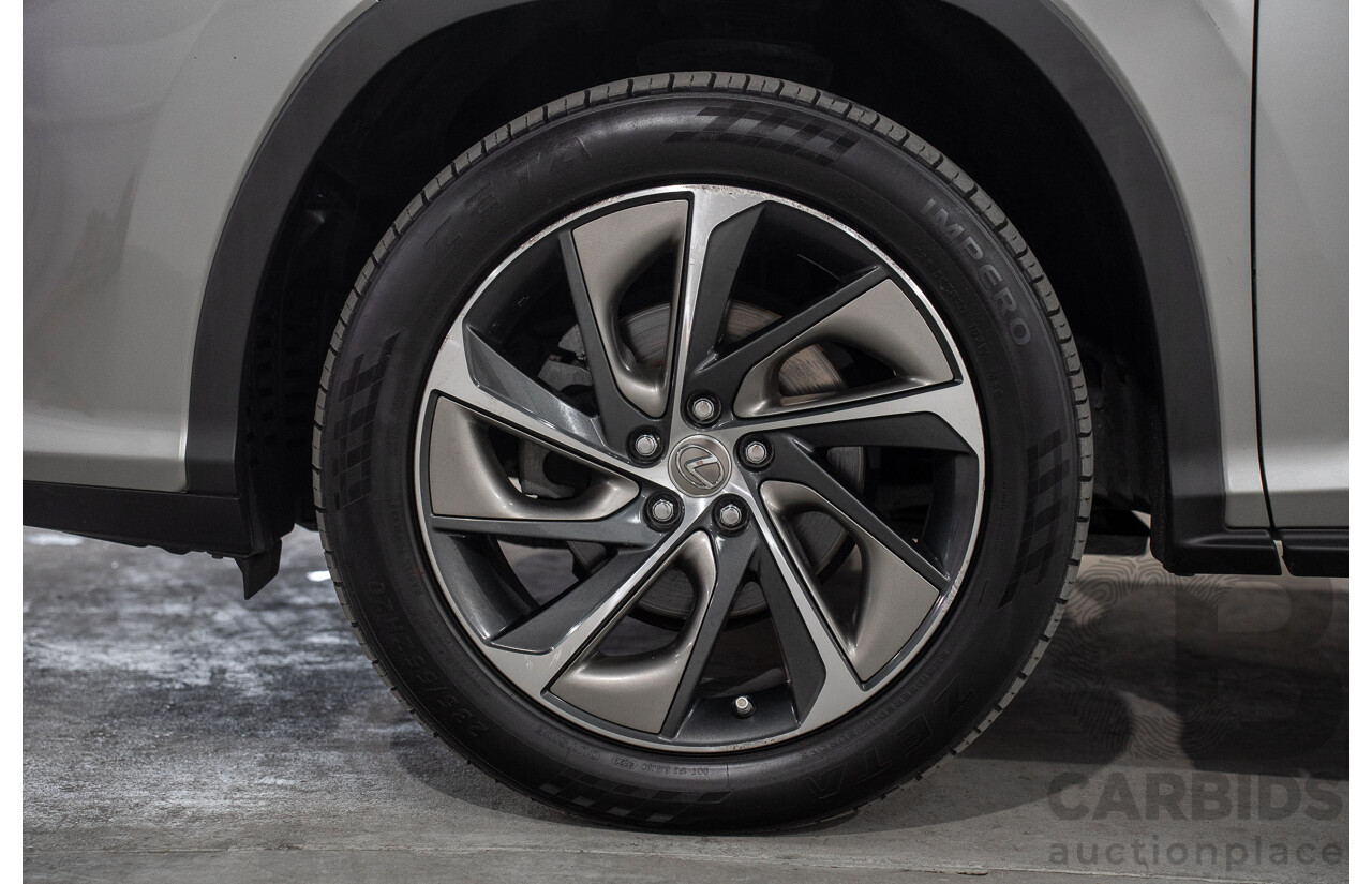 11/2016 Lexus Rx350 Sports Luxury (AWD) GGL25R MY17 4d Wagon Sonic Titanium Metallic V6 3.5L