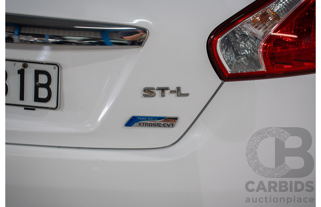 6/2014 Nissan Pulsar ST-L C12 5d Hatchback Polar White 1.8L