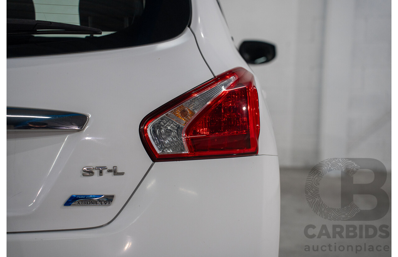 6/2014 Nissan Pulsar ST-L C12 5d Hatchback Polar White 1.8L