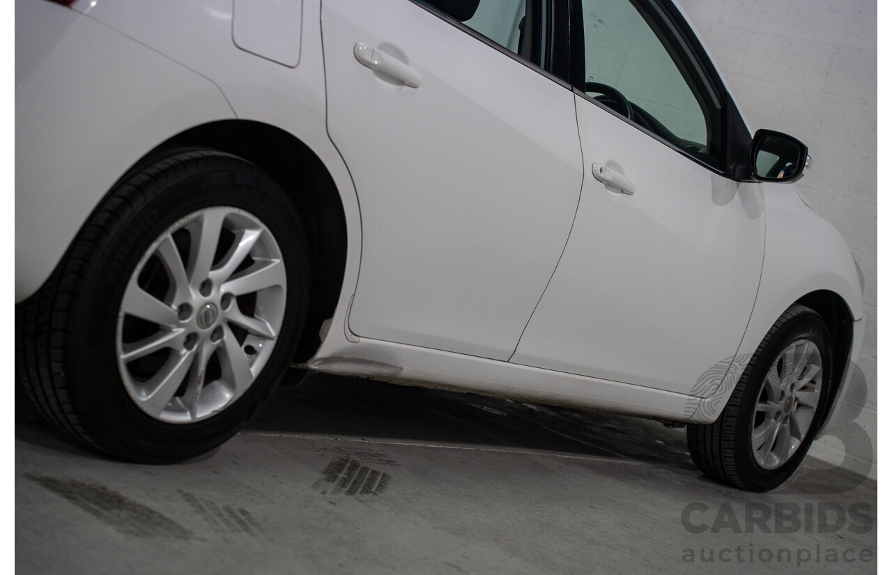 6/2014 Nissan Pulsar ST-L C12 5d Hatchback Polar White 1.8L