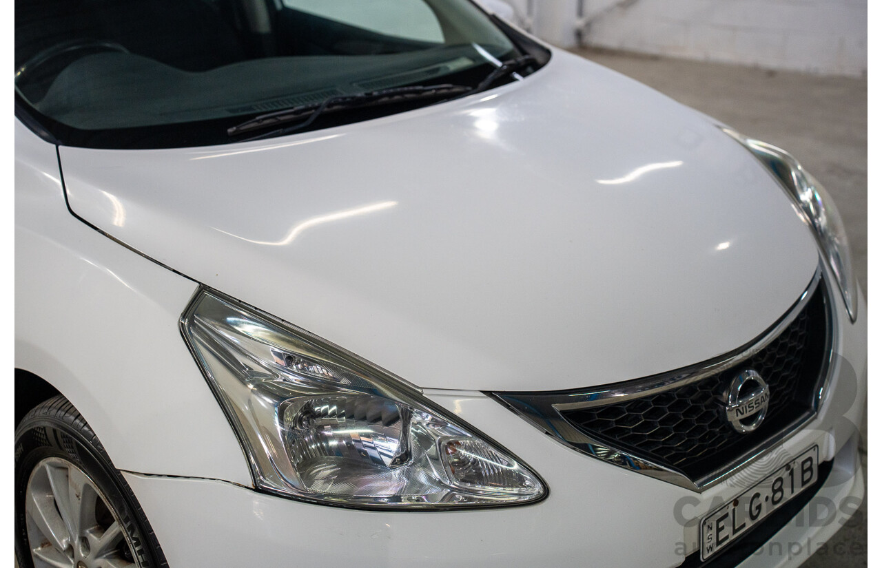 6/2014 Nissan Pulsar ST-L C12 5d Hatchback Polar White 1.8L