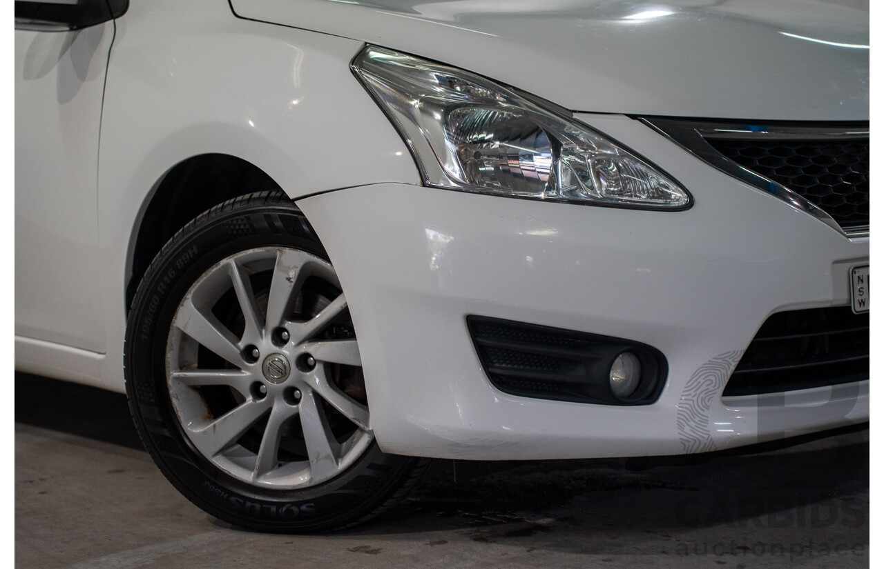 6/2014 Nissan Pulsar ST-L C12 5d Hatchback Polar White 1.8L