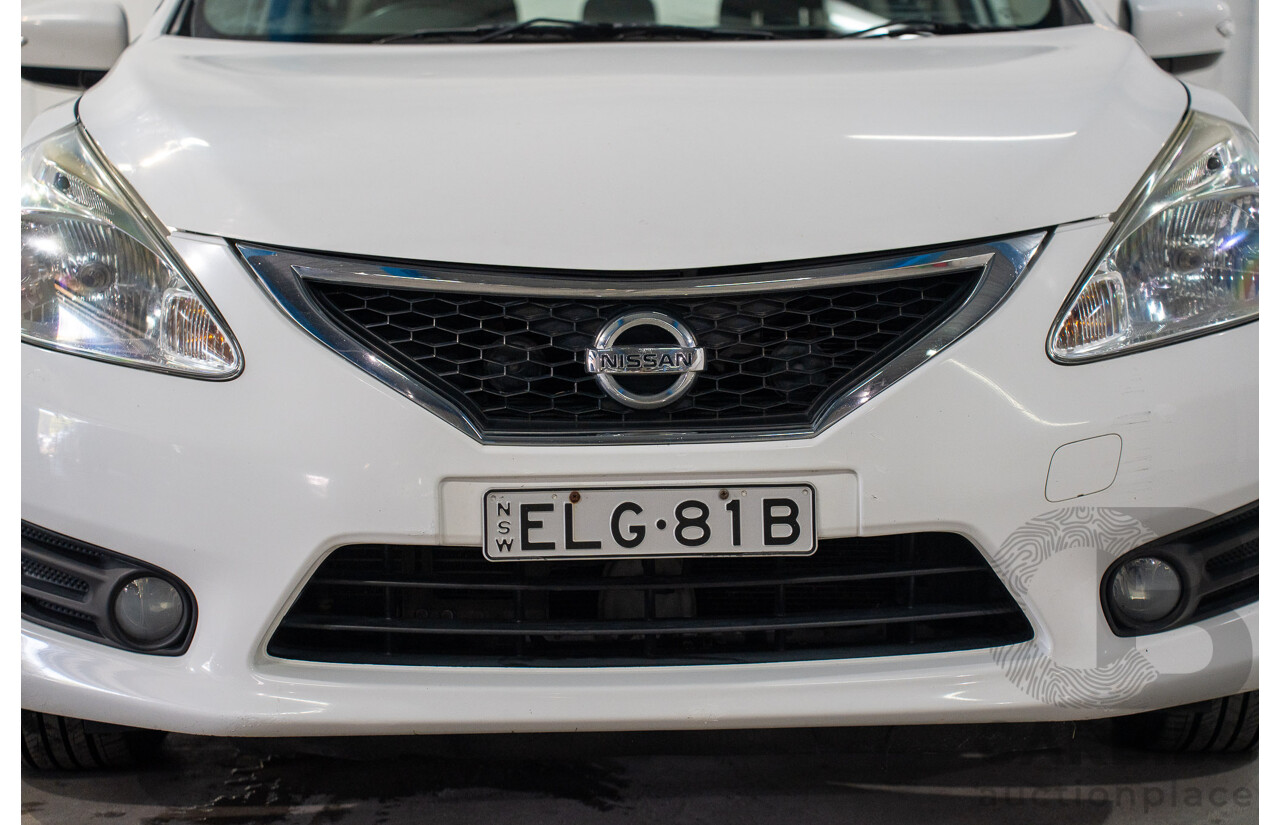 6/2014 Nissan Pulsar ST-L C12 5d Hatchback Polar White 1.8L