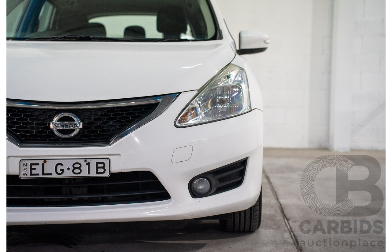 6/2014 Nissan Pulsar ST-L C12 5d Hatchback Polar White 1.8L