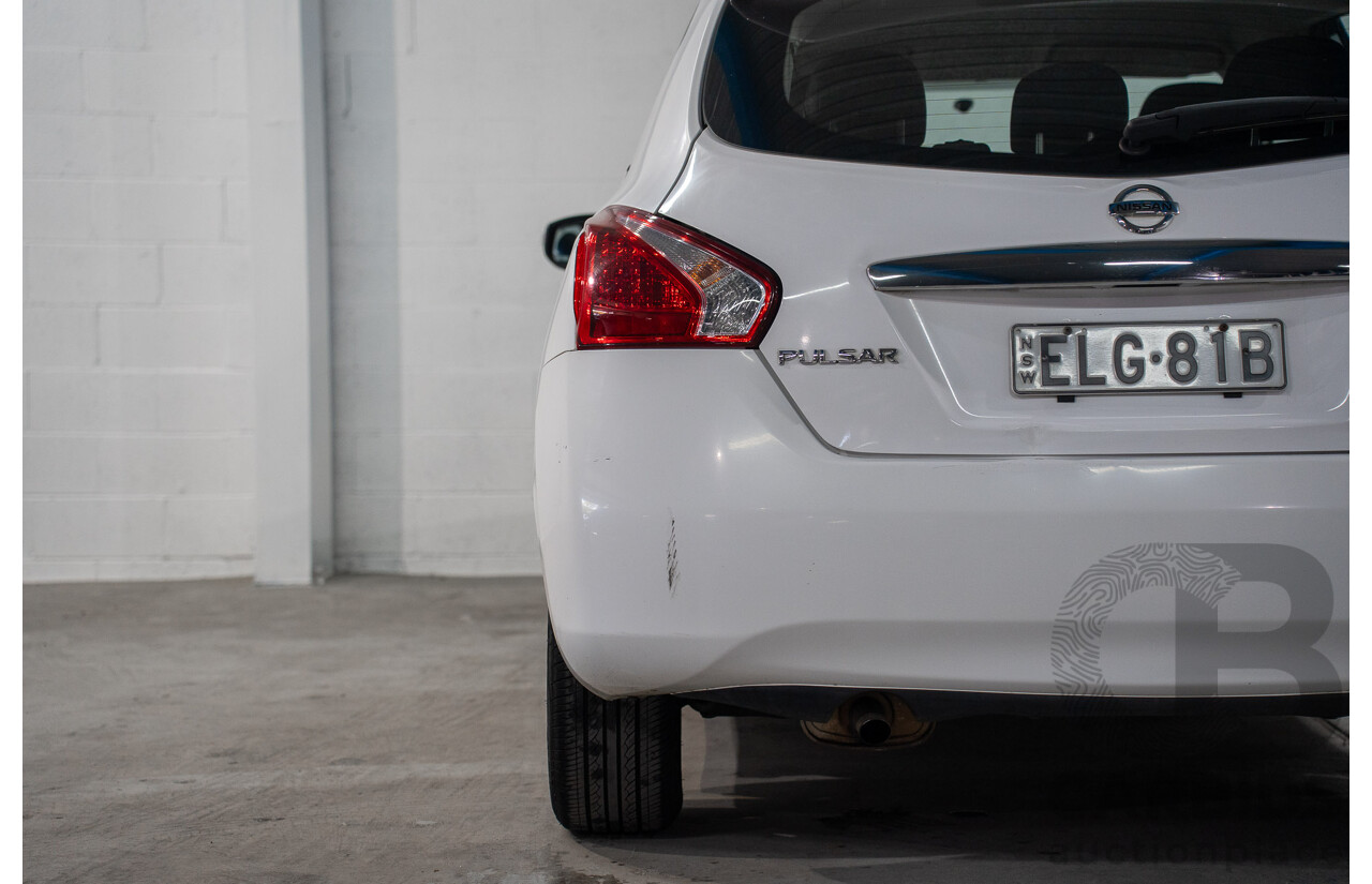 6/2014 Nissan Pulsar ST-L C12 5d Hatchback Polar White 1.8L