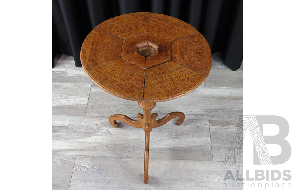 Vintage Silky Oak Ecclesiastical Side Table