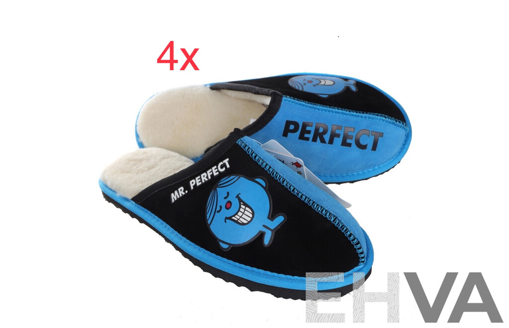 TEAM KICKS MR. PERFECT Unisex Scuff Slippers Size US W11/M10 X2 and US W13/M11 X2 - Lot of 4