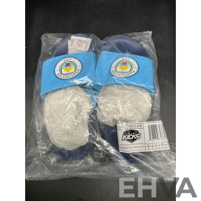 TEAM KICKS Manchester City Mens Slides Size US 9 - Lot of 6