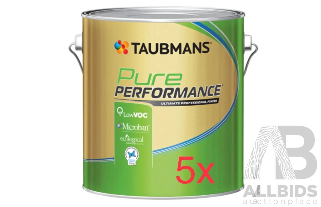 TAUBMANS Pure Perfomance Interior Matt Accent 10L - LOT of 5 - Approximate ORP $900