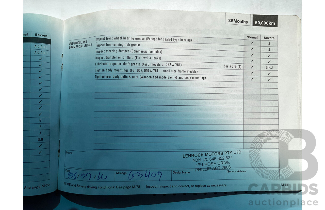 01/2013 Nissan Navara ST (4x2) D40 MY12 Dual Cab P/Up Silver Lightning Metallic Turbo Diesel 2.5L