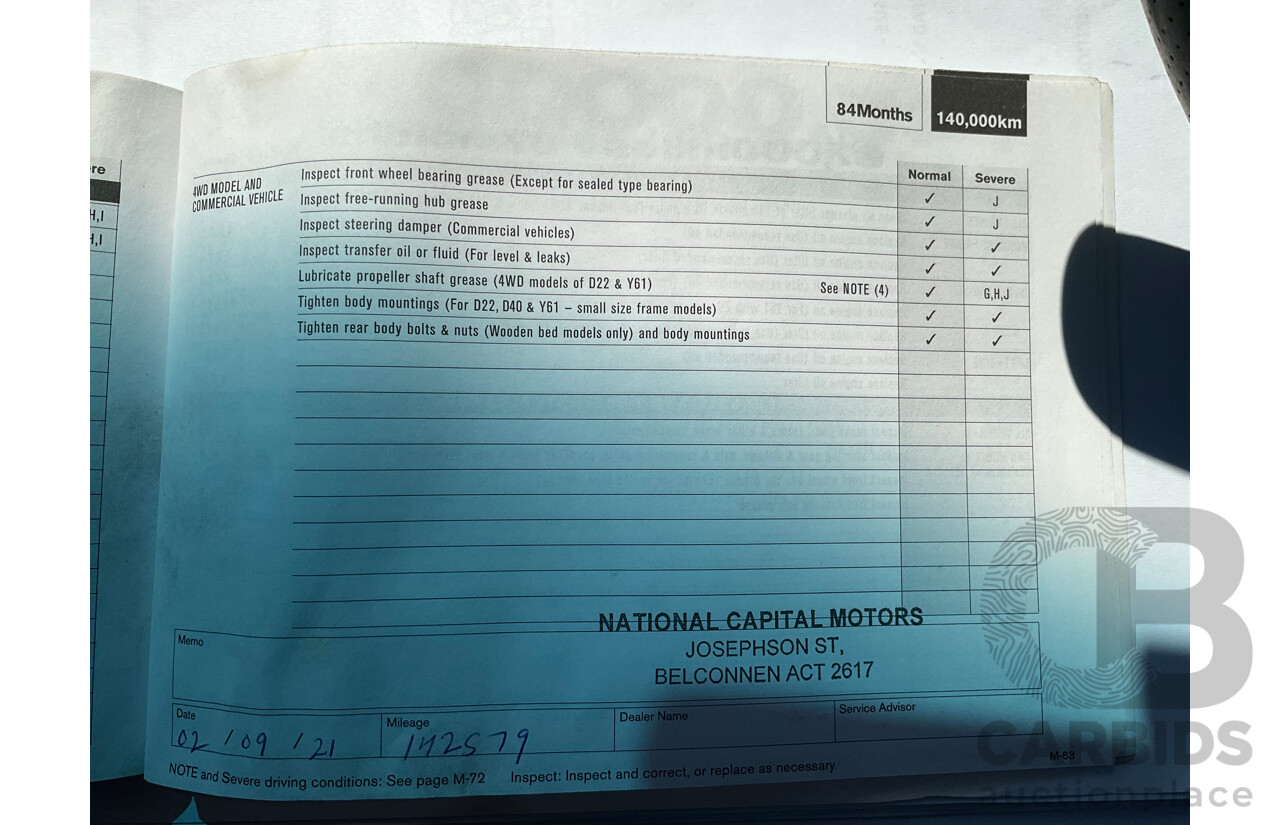 01/2013 Nissan Navara ST (4x2) D40 MY12 Dual Cab P/Up Silver Lightning Metallic Turbo Diesel 2.5L