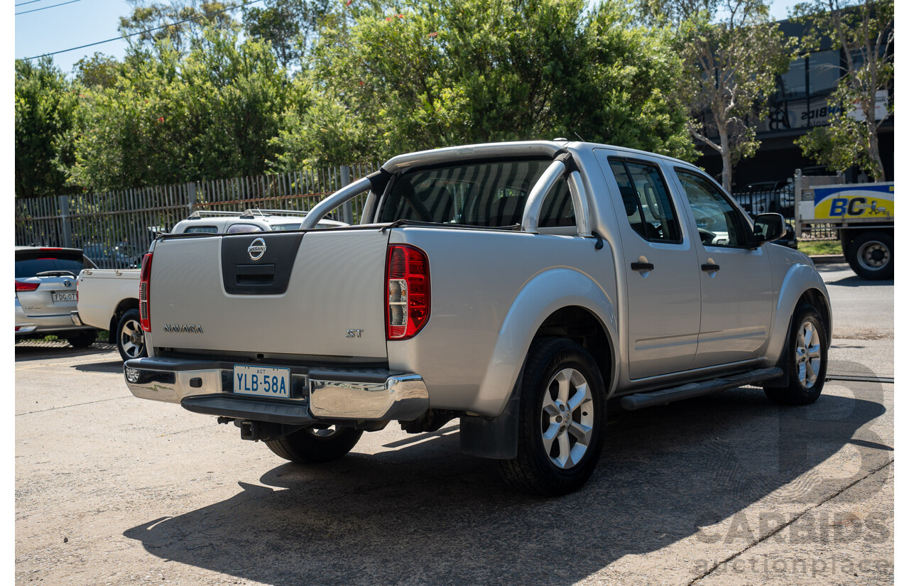 01/2013 Nissan Navara ST (4x2) D40 MY12 Dual Cab P/Up Silver Lightning Metallic Turbo Diesel 2.5L