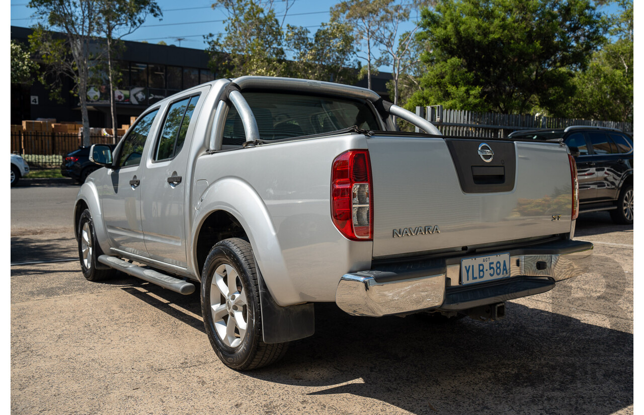 01/2013 Nissan Navara ST (4x2) D40 MY12 Dual Cab P/Up Silver Lightning Metallic Turbo Diesel 2.5L