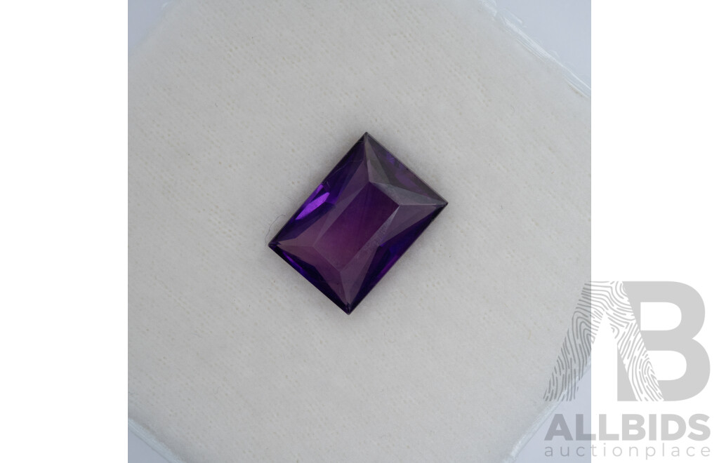 Amethyst, Natural Unset Emerald Cut Gemstone, 6.0CT
