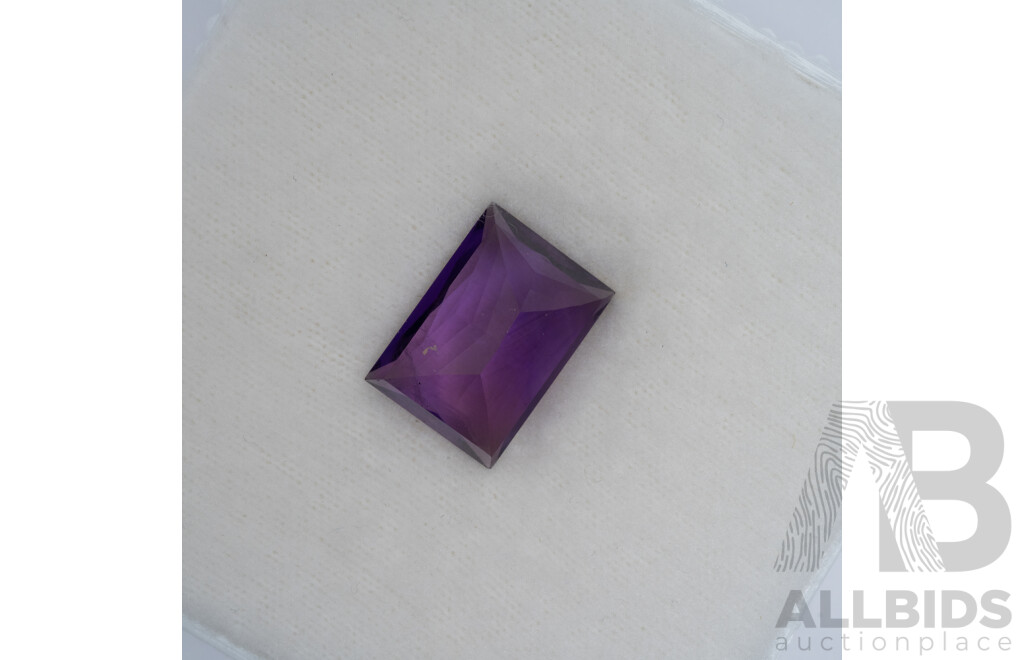 Amethyst, Natural Unset Emerald Cut Gemstone, 6.0CT