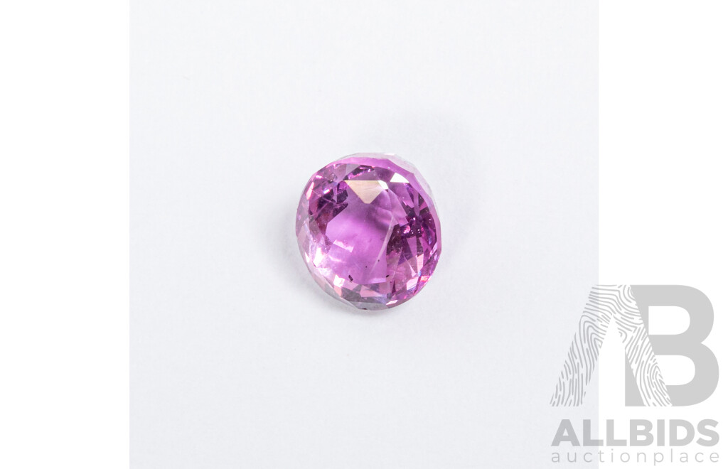 Pink Sapphire, Natural Unset Oval Cut Gemstone, Origin Sri Lanka, 1.05ct
