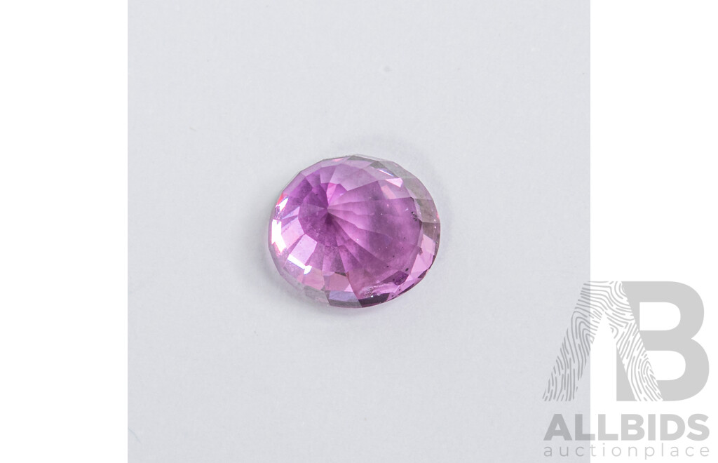 Pink Sapphire, Natural Unset Oval Cut Gemstone, Origin Sri Lanka, 1.05ct