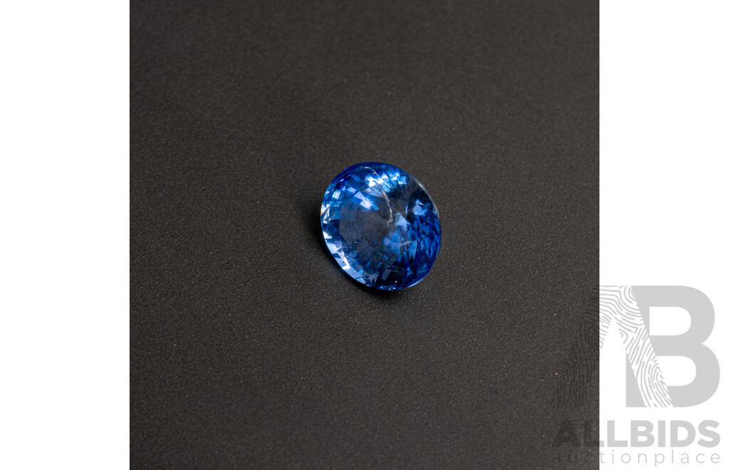 Blue Sapphire, Natural Corundum Unset Oval Cut Gemstone, Origin Sri Lanka, 1.60ct - GGTL Brief B0349