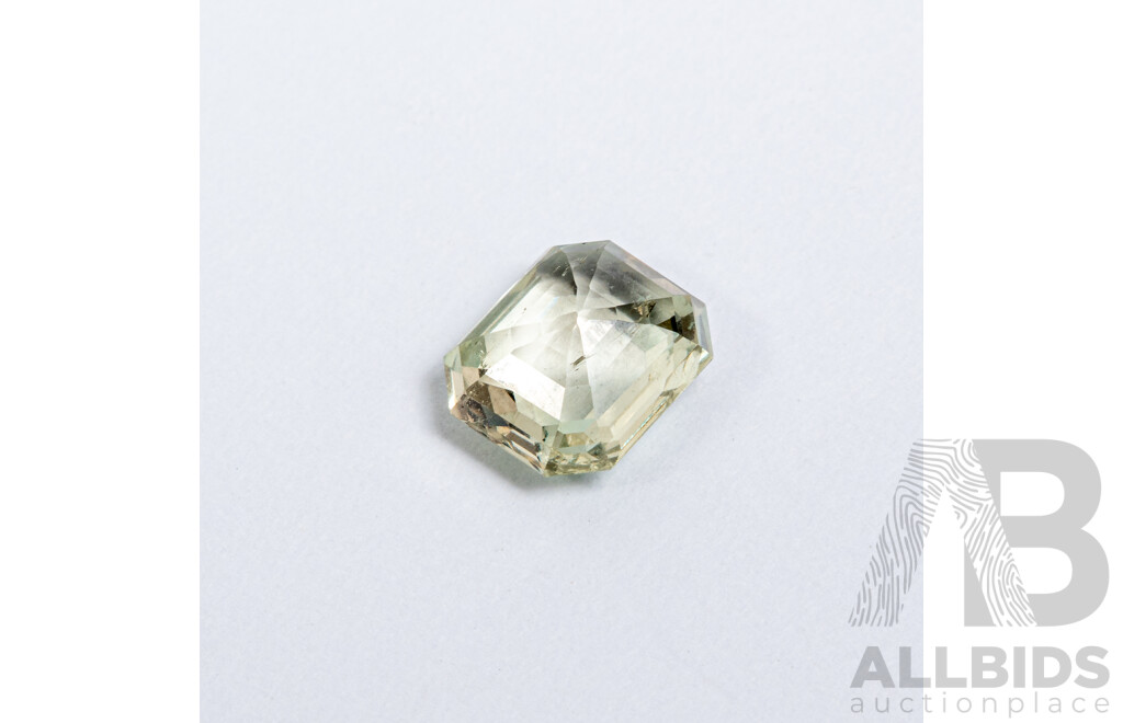 Green Sapphire, Natural Corundum Unset Emerald Cut Gemstone, Origin Sri Lanka, 2.20ct