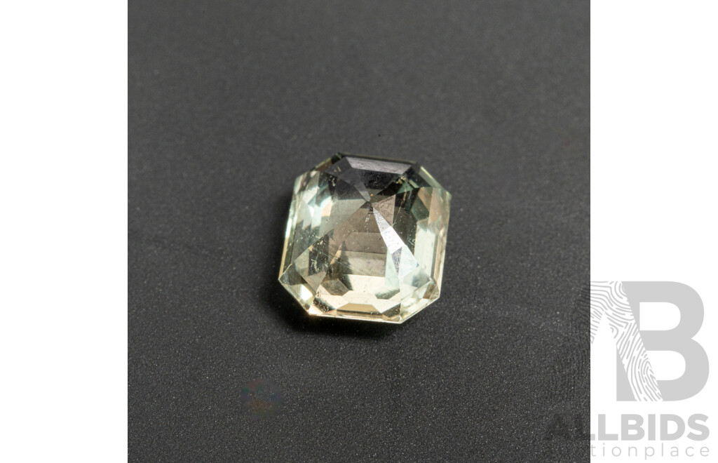 Green Sapphire, Natural Corundum Unset Emerald Cut Gemstone, Origin Sri Lanka, 2.20ct
