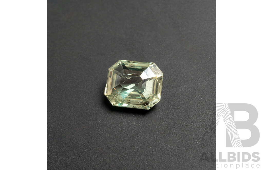 Green Sapphire, Natural Corundum Unset Emerald Cut Gemstone, Origin Sri Lanka, 2.20ct