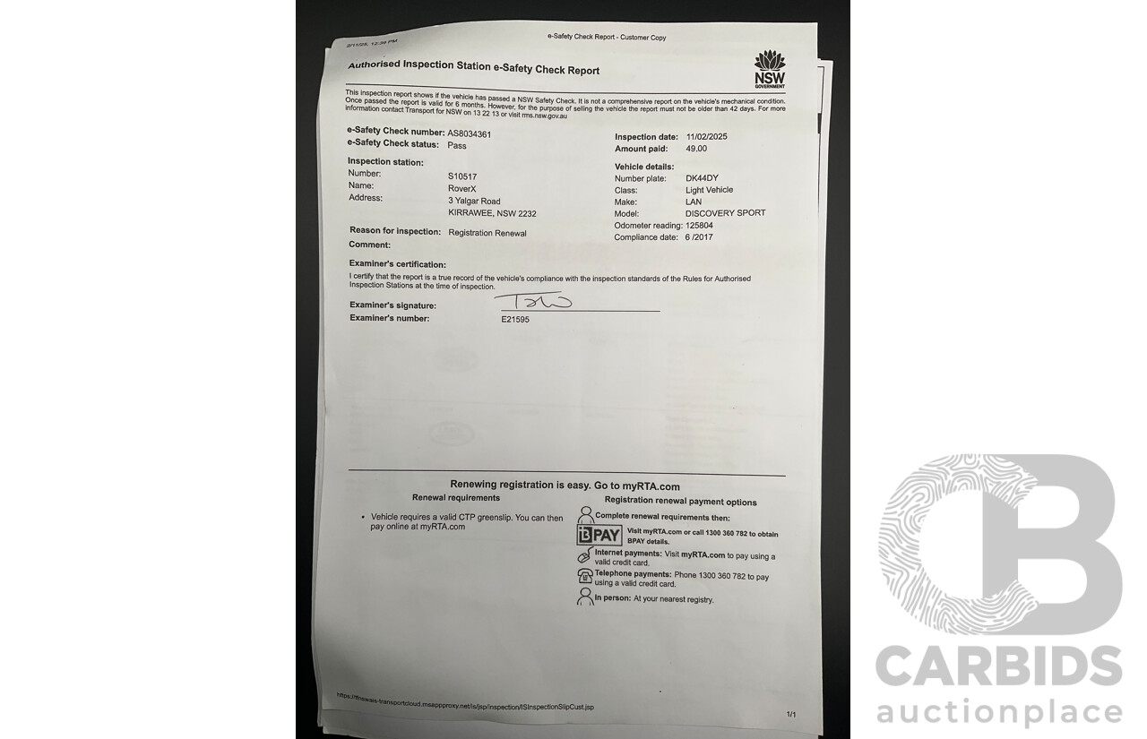 06/2017 Land Rover Discovery Sport TD4 150 SE (AWD) LC MY17 4d Wagon Ammonite Grey Metallic Turbo Diesel 2.0L - 7 Seater